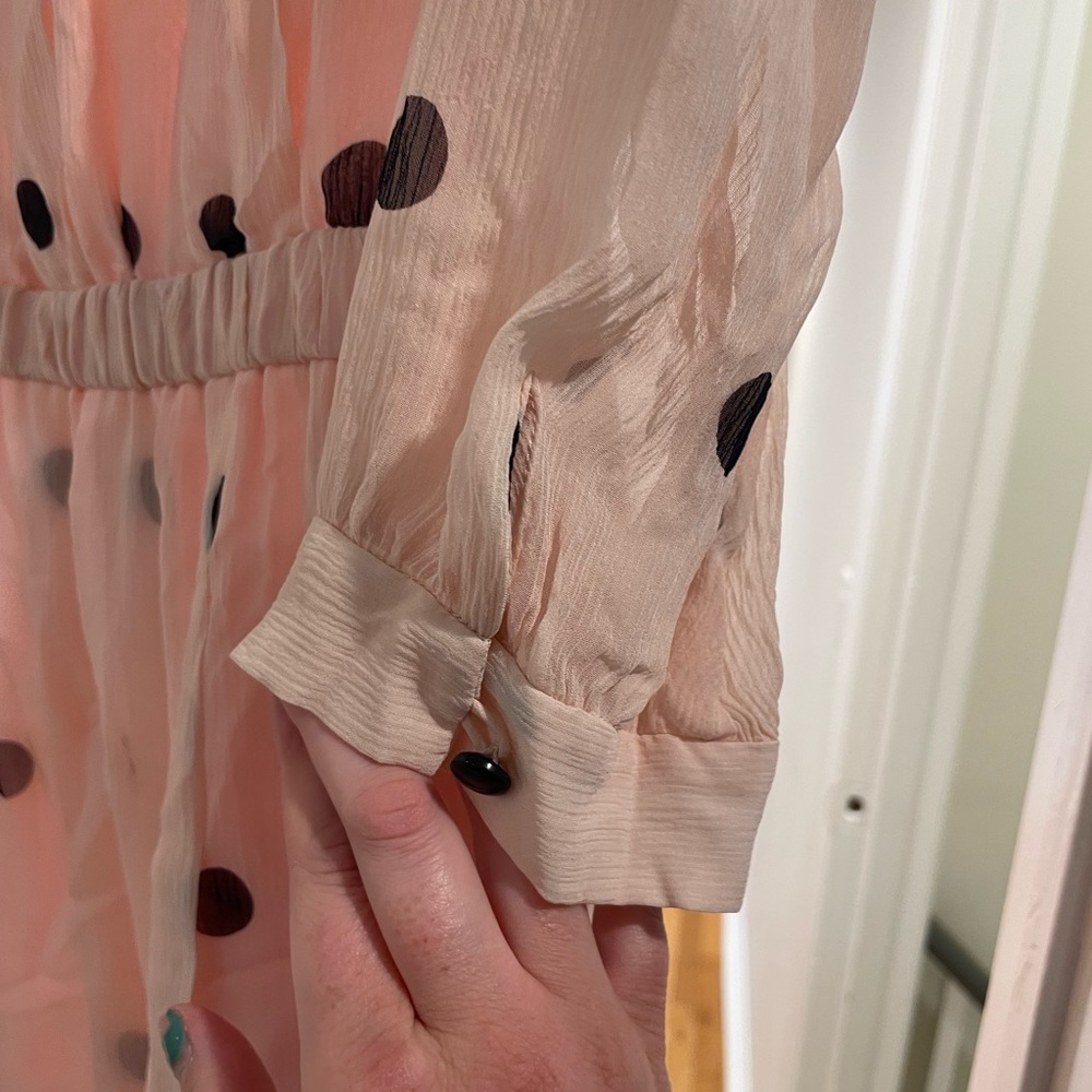 Kate Spade Pink Dress with Black Polka‎ Dots - 10
